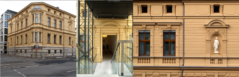 histor. Fassadenrenovierung einer ehemalige Direktorenvilla, Augsburg